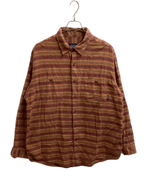 Patagonia（パタゴニア）Patagonia (パタゴニア) マルチボーダーシャツ / ポルトガル製 ブラウン サイズ:Lの古着・服飾アイテム