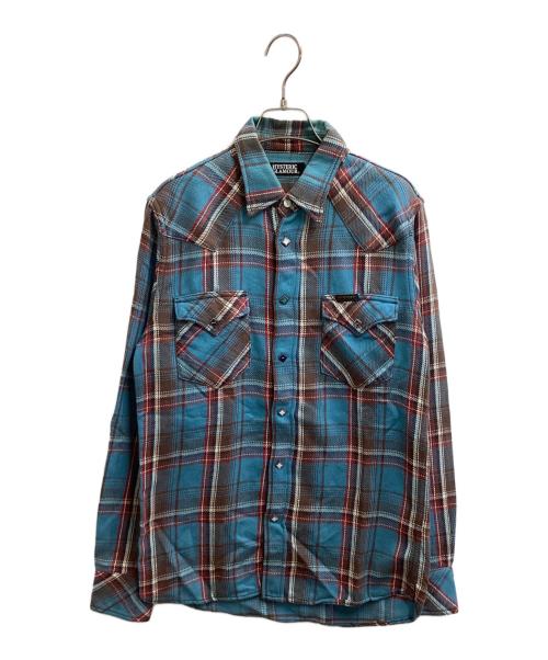 Hysteric Glamour（ヒステリックグラマー）Hysteric Glamour (ヒステリックグラマー) ウエスタンネルシャツ ブルー サイズ:Mの古着・服飾アイテム