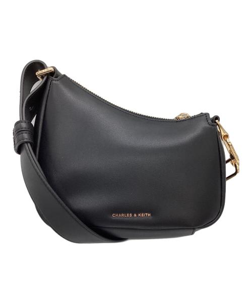 CHARLES & KEITH（チャールズアンドキース）CHARLES & KEITH (チャールズアンドキース) ミニアガサ チェーンアクセントショルダーバッグ ブラックの古着・服飾アイテム