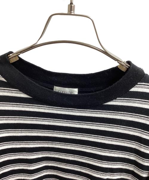 CLESSTE（クレスト）CLESSTE (クレスト) MULTI STRIPED MASSIVE T-SHIRT　/　CLE-TE-2412 ブラック サイズ:FREEの古着・服飾アイテム