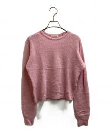 AURALEE（オーラリー）の古着「BABY SURI ALPACA SHEER KNIT P/O　/　A25AP04AK」｜ピンク