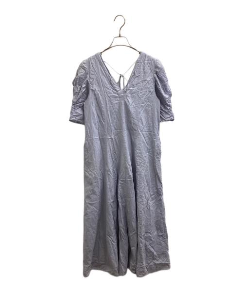 ne quittez pas（ヌキテパ）ne quittez pas (ヌキテパ) Dobby Stripe Plain Dress　/　010431GZ1 スカイブルー サイズ:FREEの古着・服飾アイテム