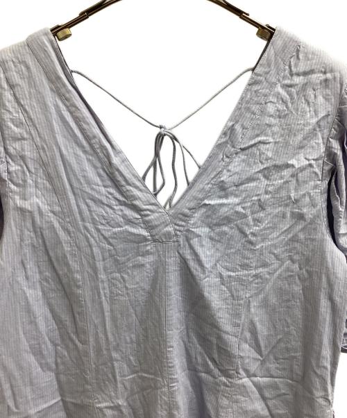 ne quittez pas（ヌキテパ）ne quittez pas (ヌキテパ) Dobby Stripe Plain Dress　/　010431GZ1 スカイブルー サイズ:FREEの古着・服飾アイテム