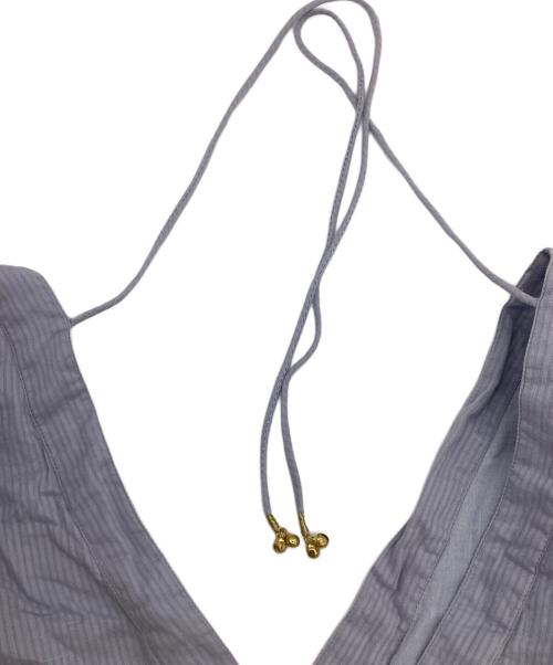 ne quittez pas（ヌキテパ）ne quittez pas (ヌキテパ) Dobby Stripe Plain Dress　/　010431GZ1 スカイブルー サイズ:FREEの古着・服飾アイテム