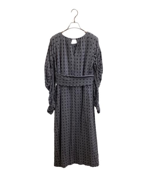 sara mallika（サラマリカ）sara mallika (サラマリカ) Cotton Cut Jqd Gather Dress　/　020432SC2 グレー サイズ:Sの古着・服飾アイテム