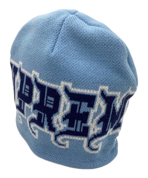 SUPREME（シュプリーム）Supreme (シュプリーム) New Era (ニューエラ) Outline Beanie / アウトライン ビーニー / 25FW ブルーの古着・服飾アイテム