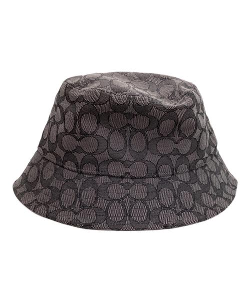 COACH（コーチ）COACH (コーチ) シグネチャー ジャカード バケットハット　/　CH401 グレー サイズ:M/Lの古着・服飾アイテム
