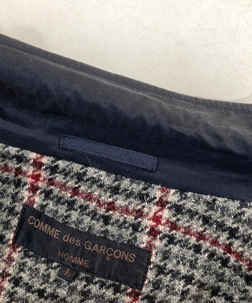 COMME des GARCONS HOMME（コムデギャルソン オム）COMME des GARCONS HOMME (コムデギャルソン オム) ツイード裏地3Bジャケット ネイビー サイズ:Lの古着・服飾アイテム
