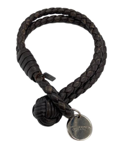 BOTTEGA VENETA（ボッテガベネタ）BOTTEGA VENETA (ボッテガベネタ) イントレチャートブレスレット ブラウンの古着・服飾アイテム