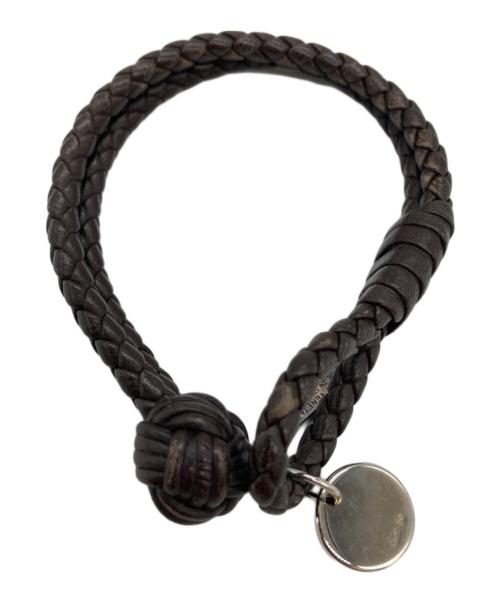 BOTTEGA VENETA（ボッテガベネタ）BOTTEGA VENETA (ボッテガベネタ) イントレチャートブレスレット ブラウンの古着・服飾アイテム