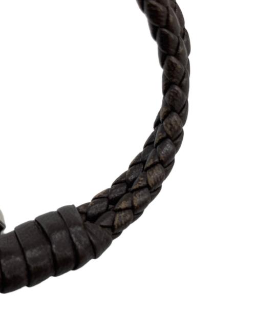 BOTTEGA VENETA（ボッテガベネタ）BOTTEGA VENETA (ボッテガベネタ) イントレチャートブレスレット ブラウンの古着・服飾アイテム