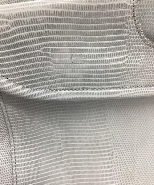 TOFF&LOADSTONE（トフアンドロードストーン）TOFF&LOADSTONE (トフアンドロードストーン) 型押しレザートートバッグ ブルーの古着・服飾アイテム