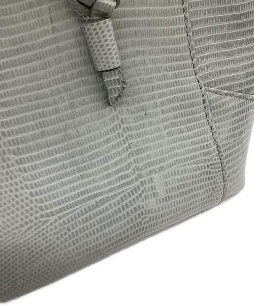 TOFF&LOADSTONE（トフアンドロードストーン）TOFF&LOADSTONE (トフアンドロードストーン) 型押しレザートートバッグ ブルーの古着・服飾アイテム