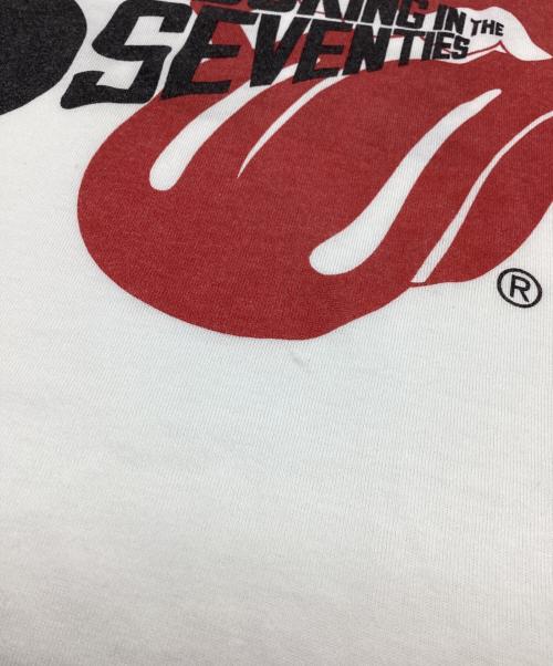 Hysteric Glamour（ヒステリックグラマー）Hysteric Glamour (ヒステリックグラマー) ROLLING STONES (ローリングストーンズ) RS/SUCKING IN THE 70'S pt 五分袖Tシャツ ホワイト サイズ:Mの古着・服飾アイテム