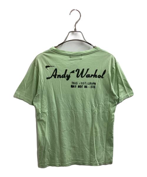 Andy Warhol by HYSTERIC GLAMOUR（アンディーウォーホルバイヒステリックグラマー）Andy Warhol by HYSTERIC GLAMOUR (アンディーウォーホルバイヒステリックグラマー) プリントTシャツ / 0403CT04 グリーン サイズ:Sの古着・服飾アイテム