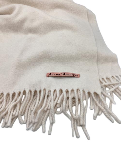 Acne studios（アクネ ストゥディオズ）ACNE STUDIOS (アクネ ストゥディオズ) フリンジウールスカーフ - オーバーサイズ アイボリー サイズ:200×70cmの古着・服飾アイテム