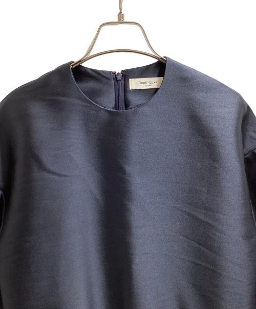 Demi-Luxe Beams（デミルクス ビームス）Demi-Luxe BEAMS (デミルクス ビームス) ペプラムワンピース / 64-26-2481-002 ネイビー サイズ:36の古着・服飾アイテム