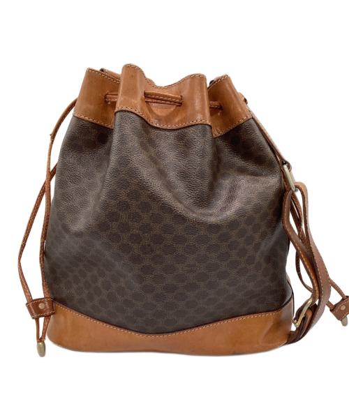 CELINE（セリーヌ）CELINE (セリーヌ) 巾着ショルダーバッグ ブラウンの古着・服飾アイテム