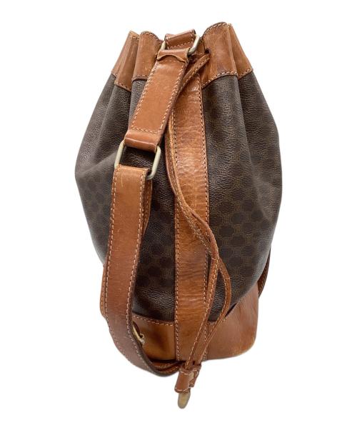 CELINE（セリーヌ）CELINE (セリーヌ) 巾着ショルダーバッグ ブラウンの古着・服飾アイテム