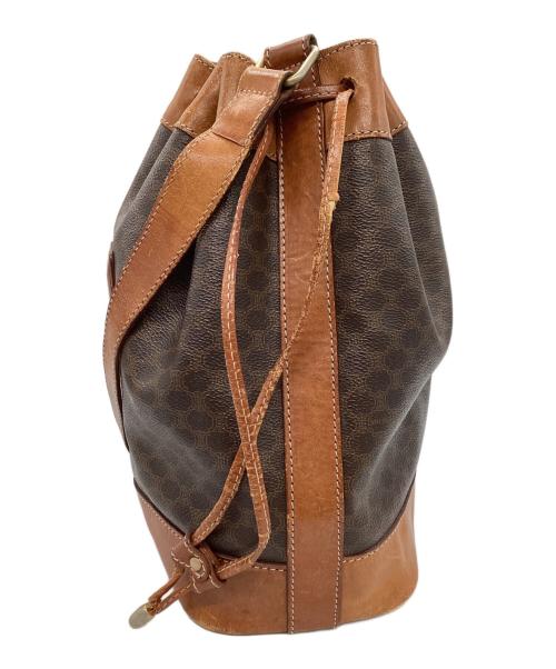 CELINE（セリーヌ）CELINE (セリーヌ) 巾着ショルダーバッグ ブラウンの古着・服飾アイテム