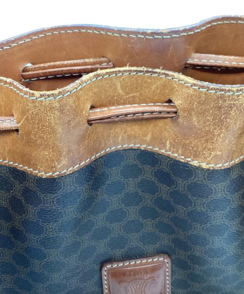 CELINE（セリーヌ）CELINE (セリーヌ) 巾着ショルダーバッグ ブラウンの古着・服飾アイテム