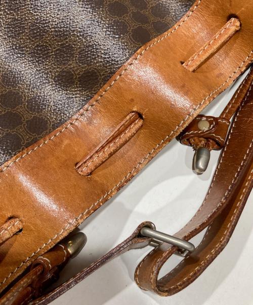 CELINE（セリーヌ）CELINE (セリーヌ) 巾着ショルダーバッグ ブラウンの古着・服飾アイテム