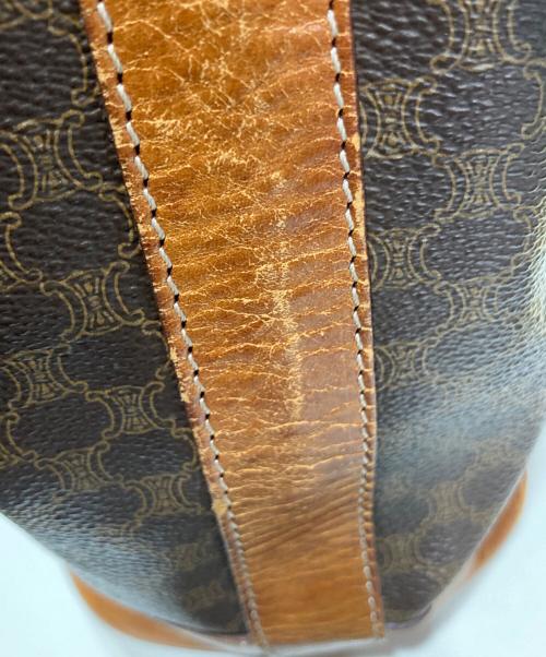 CELINE（セリーヌ）CELINE (セリーヌ) 巾着ショルダーバッグ ブラウンの古着・服飾アイテム
