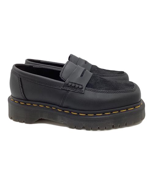 Dr.Martens（ドクターマーチン）Dr.Martens (ドクターマーチン) スクエアトゥペントンローファー ブラック サイズ:UK3/USL5の古着・服飾アイテム