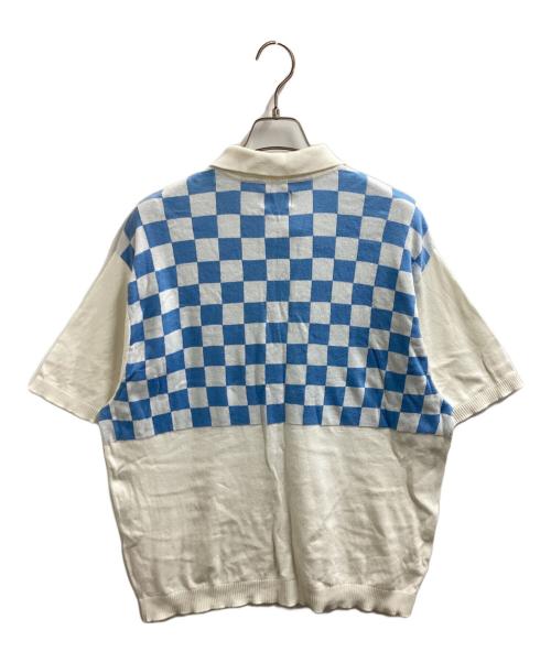 SUPREME（シュプリーム）Supreme (シュプリーム) 22SS Checkerboard Zip Polo ブルー×ホワイト サイズ:Lの古着・服飾アイテム