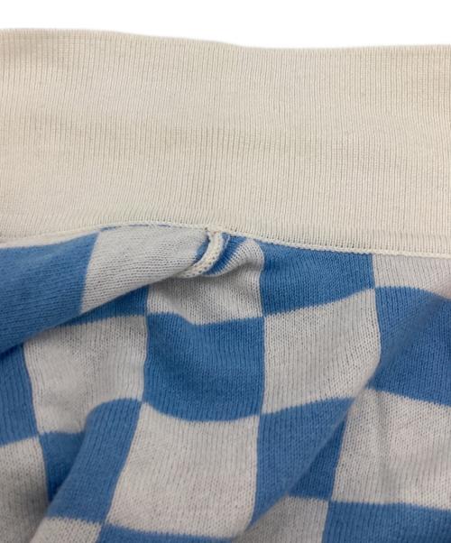 SUPREME（シュプリーム）Supreme (シュプリーム) 22SS Checkerboard Zip Polo ブルー×ホワイト サイズ:Lの古着・服飾アイテム