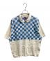 Supreme（シュプリーム）の古着「22SS Checkerboard Zip Polo」｜ブルー×ホワイト