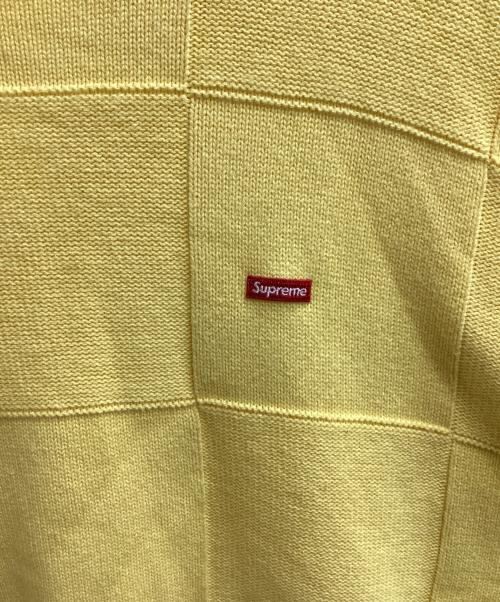 SUPREME（シュプリーム）Supreme (シュプリーム) Tonal Checkerboard Small Box Sweater / 21SS イエロー サイズ:Mの古着・服飾アイテム