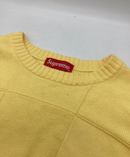 SUPREME（シュプリーム）Supreme (シュプリーム) Tonal Checkerboard Small Box Sweater / 21SS イエロー サイズ:Mの古着・服飾アイテム