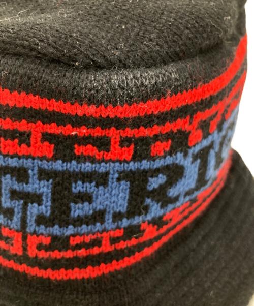 Hysteric Glamour（ヒステリックグラマー）Hysteric Glamour (ヒステリックグラマー) STRIPE LOGO ニットバケットハット（ストライプロゴ）/ 02233QH02 ブラックの古着・服飾アイテム