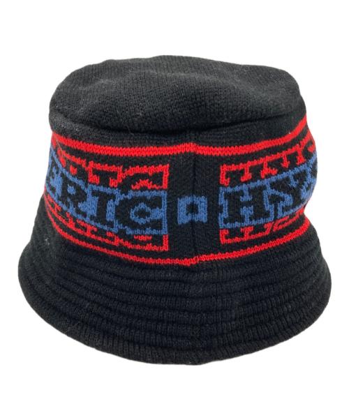 Hysteric Glamour（ヒステリックグラマー）Hysteric Glamour (ヒステリックグラマー) STRIPE LOGO ニットバケットハット（ストライプロゴ）/ 02233QH02 ブラックの古着・服飾アイテム