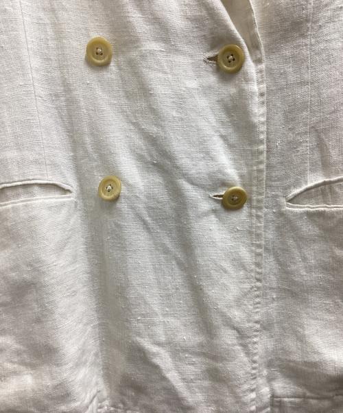 RALPH LAUREN COUNTRY（ラルフローレンカントリー）RALPH LAUREN COUNTRY (ラルフローレンカントリー) リネンダブルジャケット アイボリー サイズ:9の古着・服飾アイテム