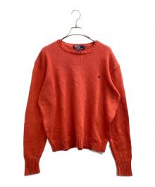 POLO RALPH LAUREN（ポロ・ラルフローレン）の古着「コットンニット」｜レッド