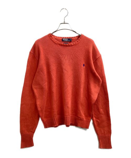 POLO RALPH LAUREN（ポロ・ラルフローレン）POLO RALPH LAUREN (ポロ・ラルフローレン) コットンニット レッド サイズ:Mの古着・服飾アイテム