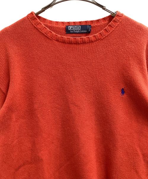 POLO RALPH LAUREN（ポロ・ラルフローレン）POLO RALPH LAUREN (ポロ・ラルフローレン) コットンニット レッド サイズ:Mの古着・服飾アイテム