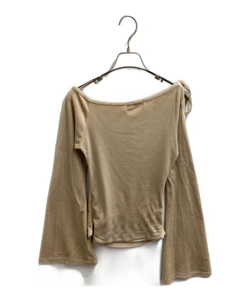 ANDMARY（アンドマリー）ANDMARY (アンドマリー) Ruth velour tops / AM1552 ベージュ サイズ:FREEの古着・服飾アイテム