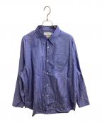 Graphpaperグラフペーパー）の古着「SIDOGRAS L/S Oversized Regular Collar Shirt / GM252-50010」｜ブルー