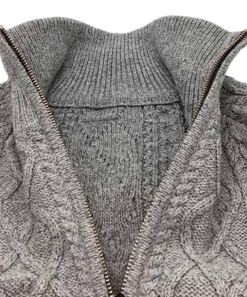 FreshService（フレッシュサービス）FreshService (フレッシュサービス) SHETLAND WOOL x SOLOTEX® TECH FISHERMAN ZIP-UP グレー サイズ:Lの古着・服飾アイテム