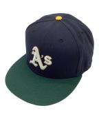 New Era×HOME GAMEニューエラ×ホームゲーム）の古着「別注Oakland Athletics - 59Fifty Rickey Henderson」｜ネイビー×グリーン