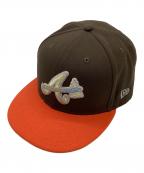 New Eraニューエラ）の古着「59FIFTY Atlanta Braves」｜ブラウン×オレンジ