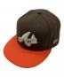 New Era（ニューエラ）の古着「59FIFTY Atlanta Braves」｜ブラウン×オレンジ