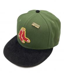 New Era（ニューエラ）の古着「59FIFTY BOSTON RED SOX」｜グリーン×ネイビー