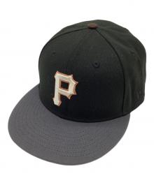New Era（ニューエラ）の古着「PIttsburgh Pirates-59FIFTY」｜ブラック×グレー