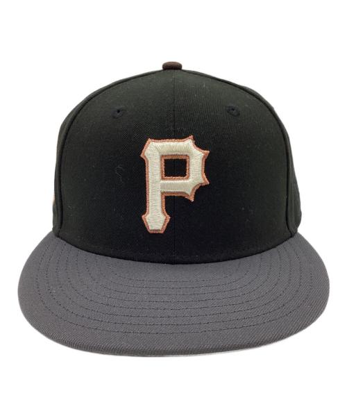 New Era（ニューエラ）New Era (ニューエラ) PIttsburgh Pirates-59FIFTY ブラック×グレー サイズ:7 3/4の古着・服飾アイテム
