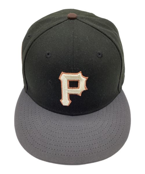 New Era（ニューエラ）New Era (ニューエラ) PIttsburgh Pirates-59FIFTY ブラック×グレー サイズ:7 3/4の古着・服飾アイテム