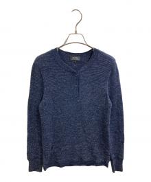 A.P.C.（アーペーセー）の古着「ヘンリーネックラメニット / 1110321」｜ネイビー